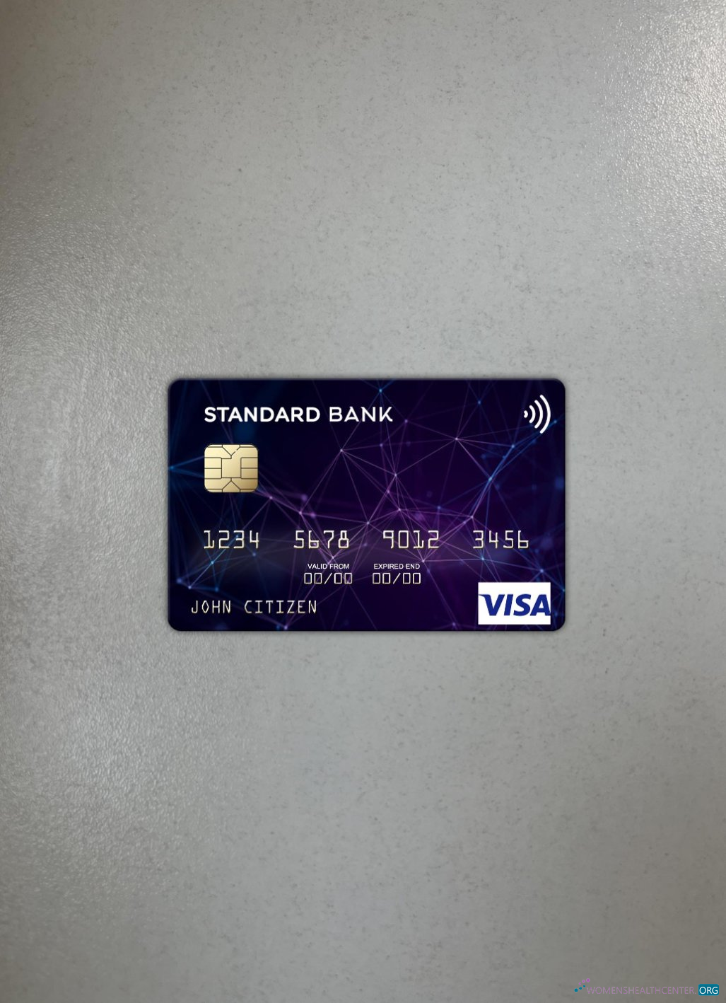 Download Angola Standard Bank visa card photolook front Photoshop template